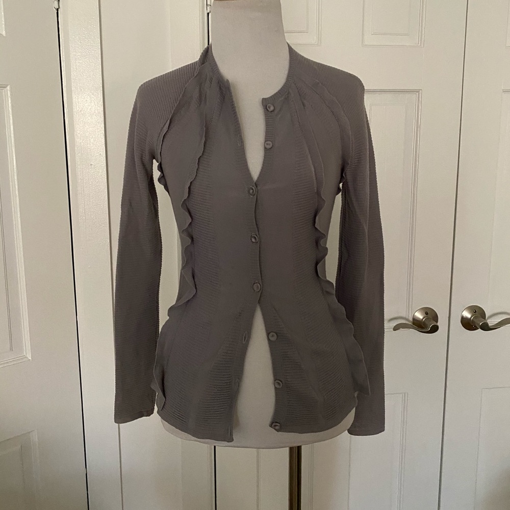 Valentino Periwinkle sweater XS ruffle cardigan